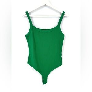 Elodie Kelly‎ Green Ribbed Bodysuit Tank Top Size XL New With Tags